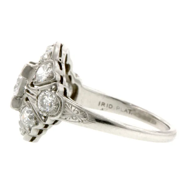 Vintage Engagement Ring, RBC 0.65ct
