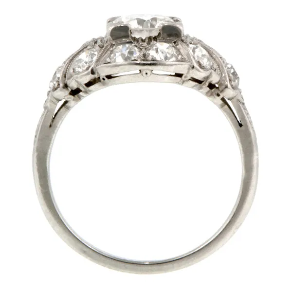 Vintage Engagement Ring, RBC 0.65ct