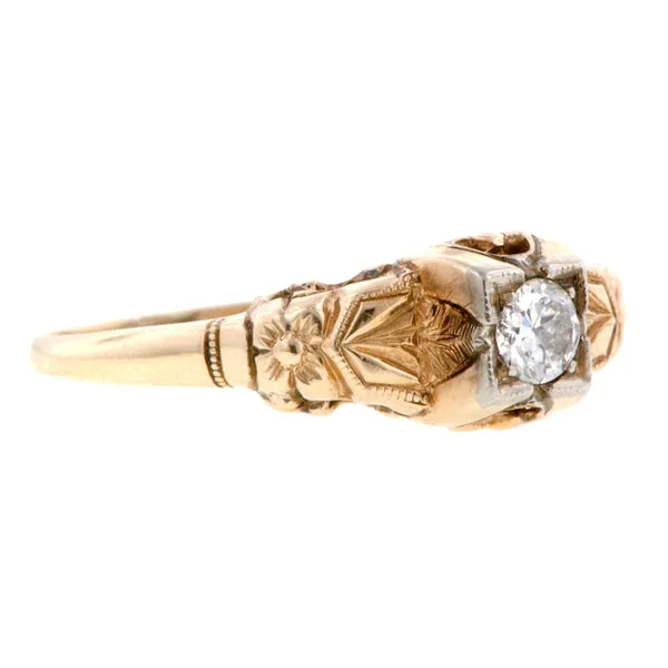 Vintage Engagement Ring, TRB 0.15ct