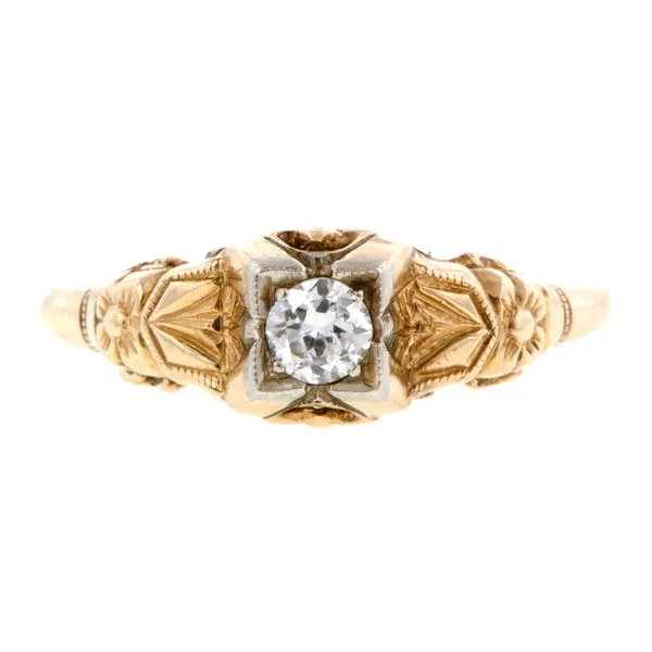 Vintage Engagement Ring, TRB 0.15ct