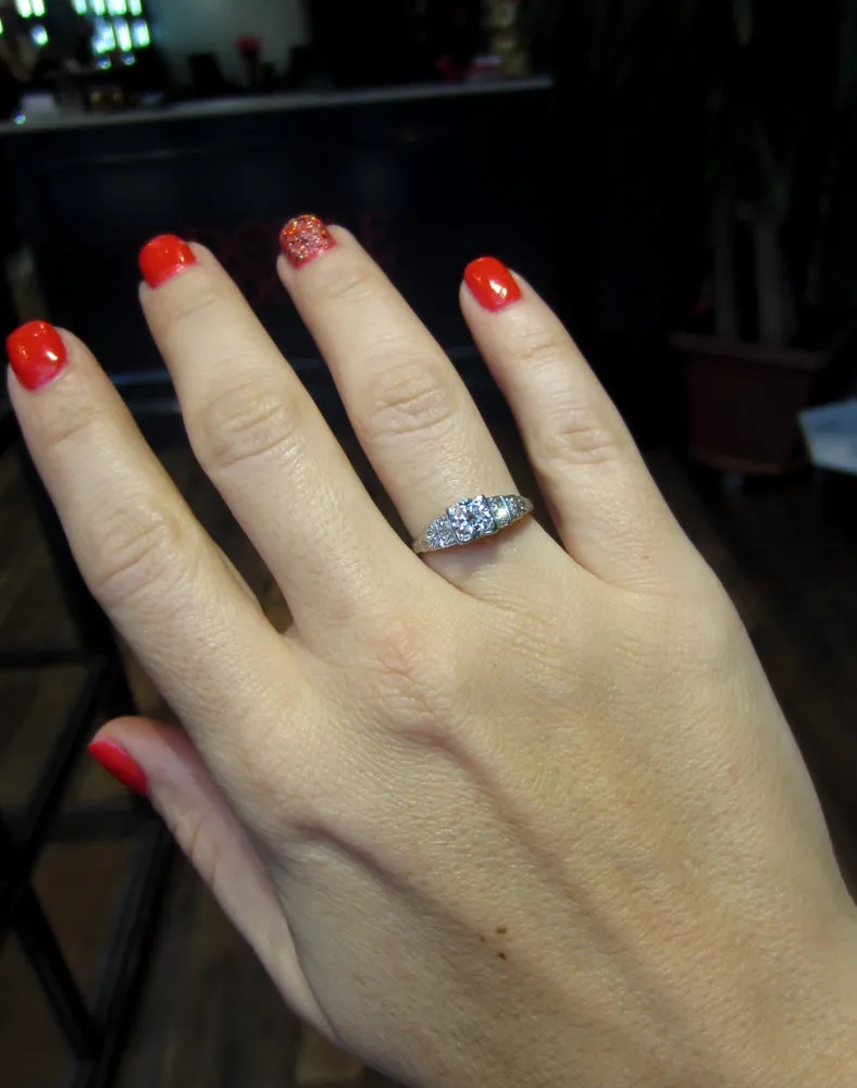 Vintage Engagement Ring, TRB 0.53ct