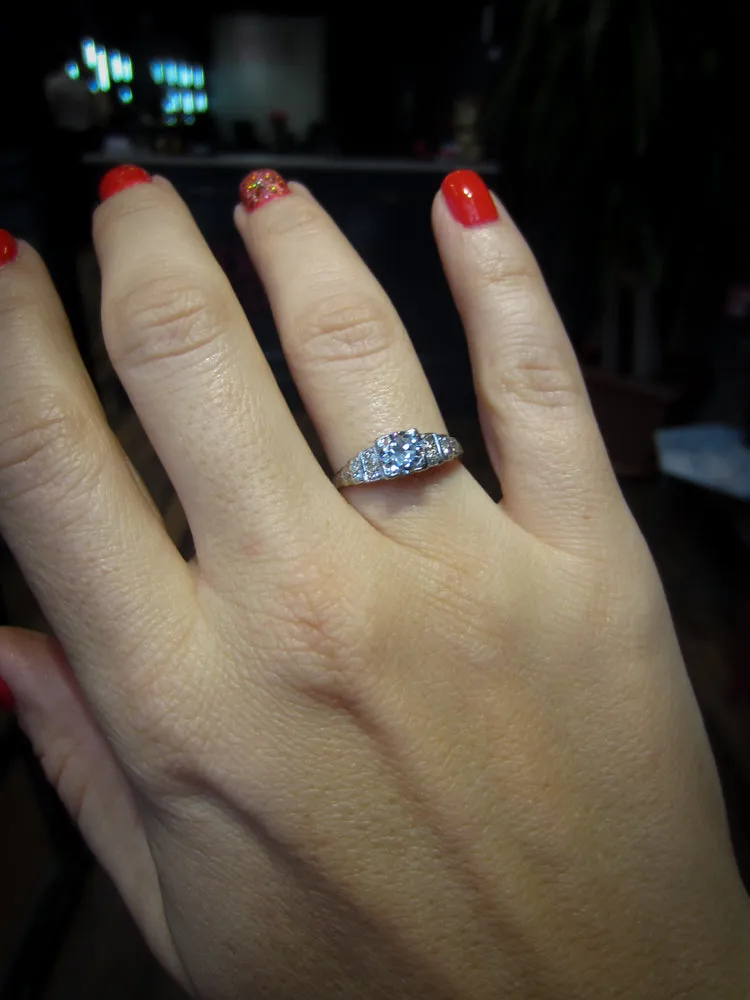 Vintage Engagement Ring, TRB 0.53ct