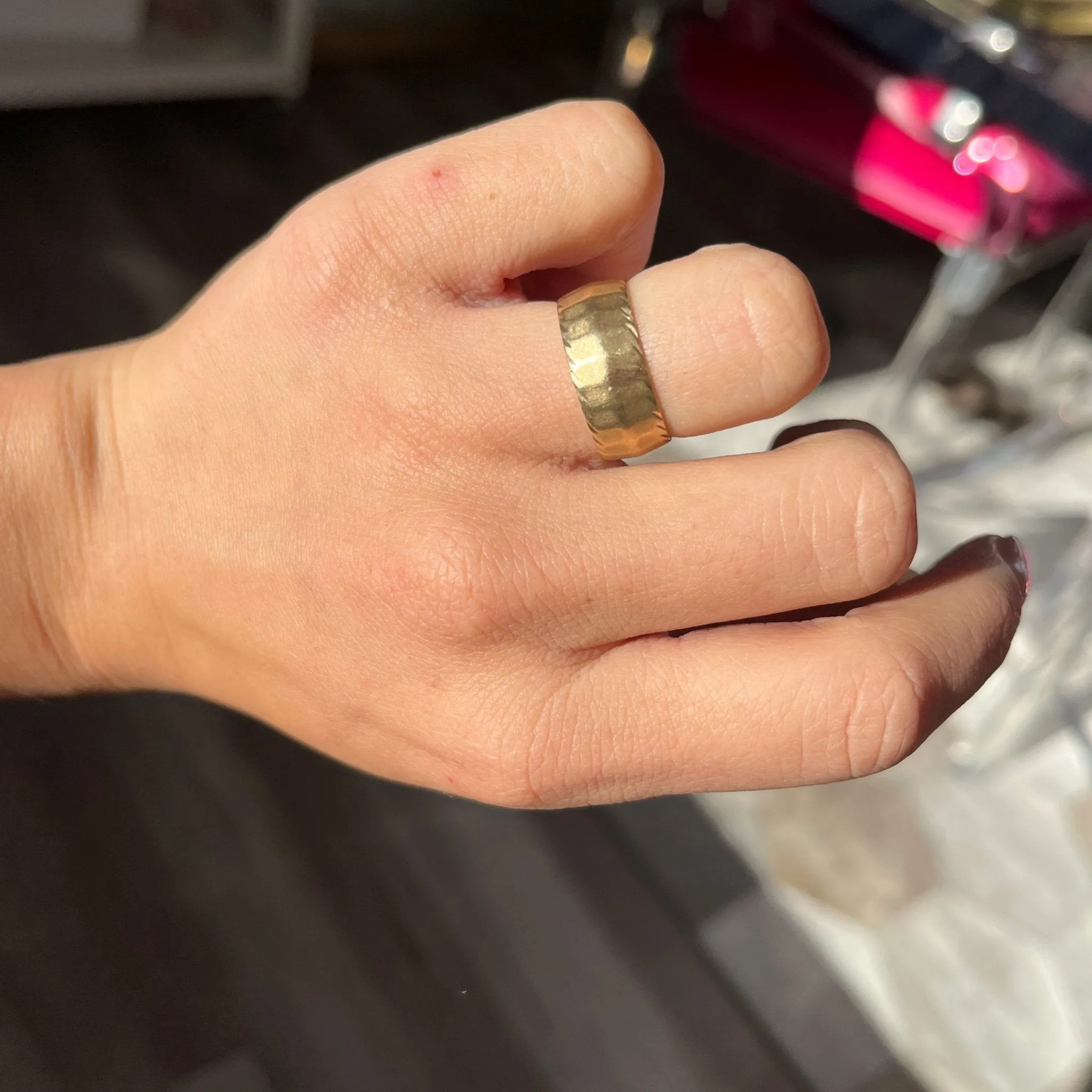 Vintage Engraved Wide Band