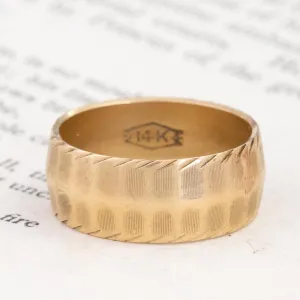 Vintage Engraved Wide Band