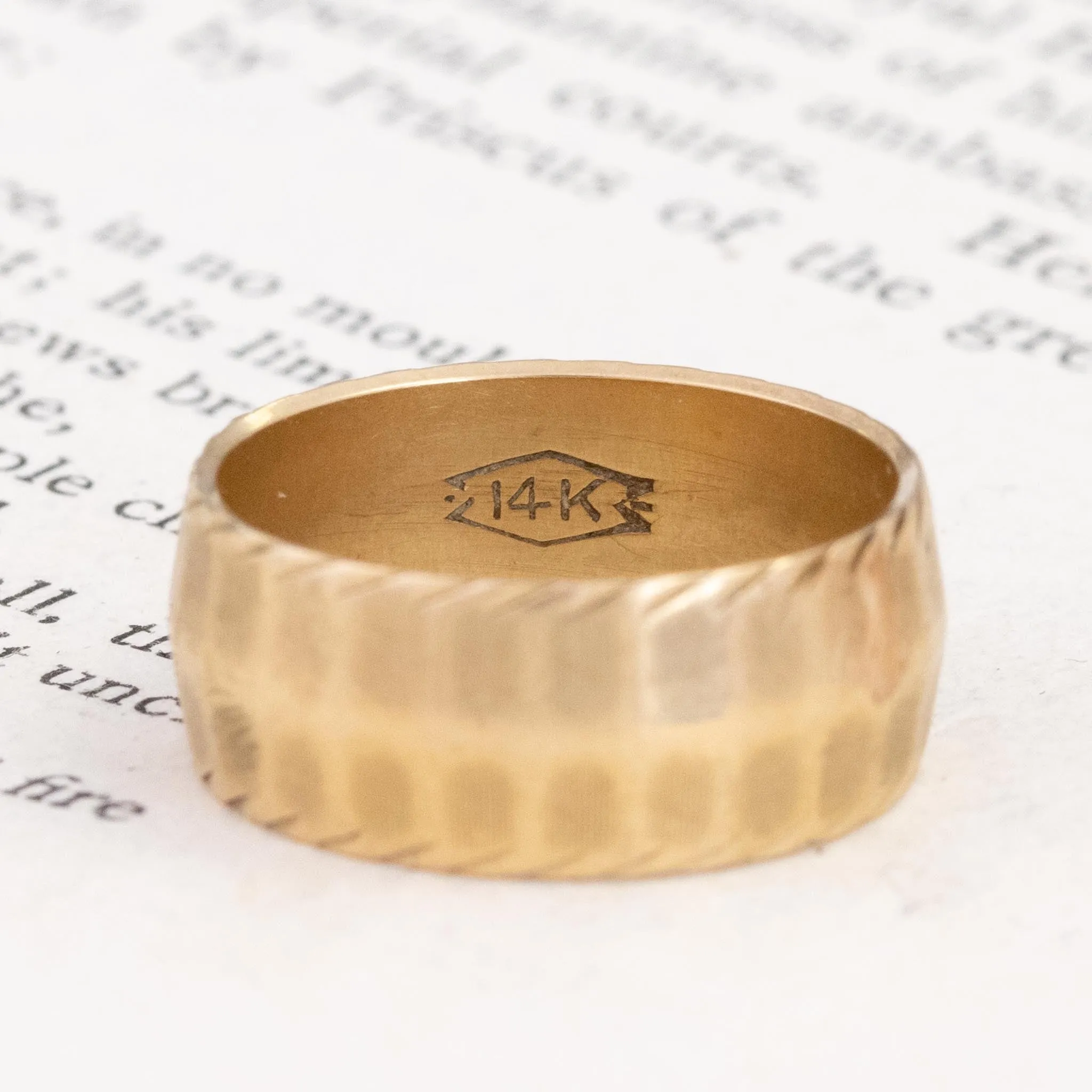 Vintage Engraved Wide Band