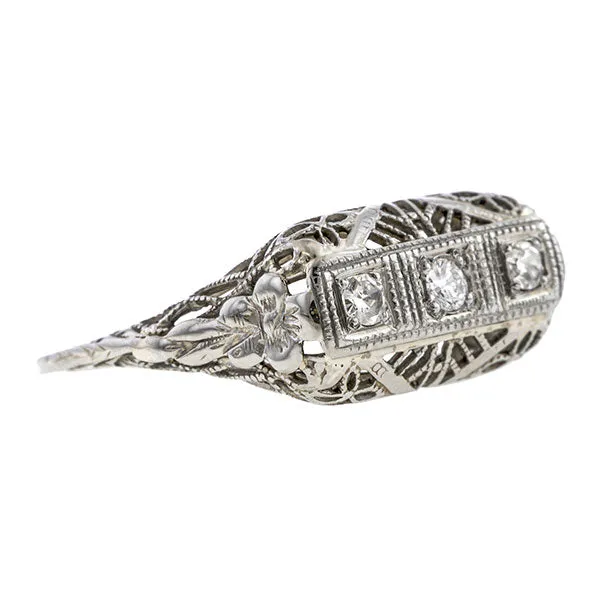 Vintage Filigree Diamond Ring