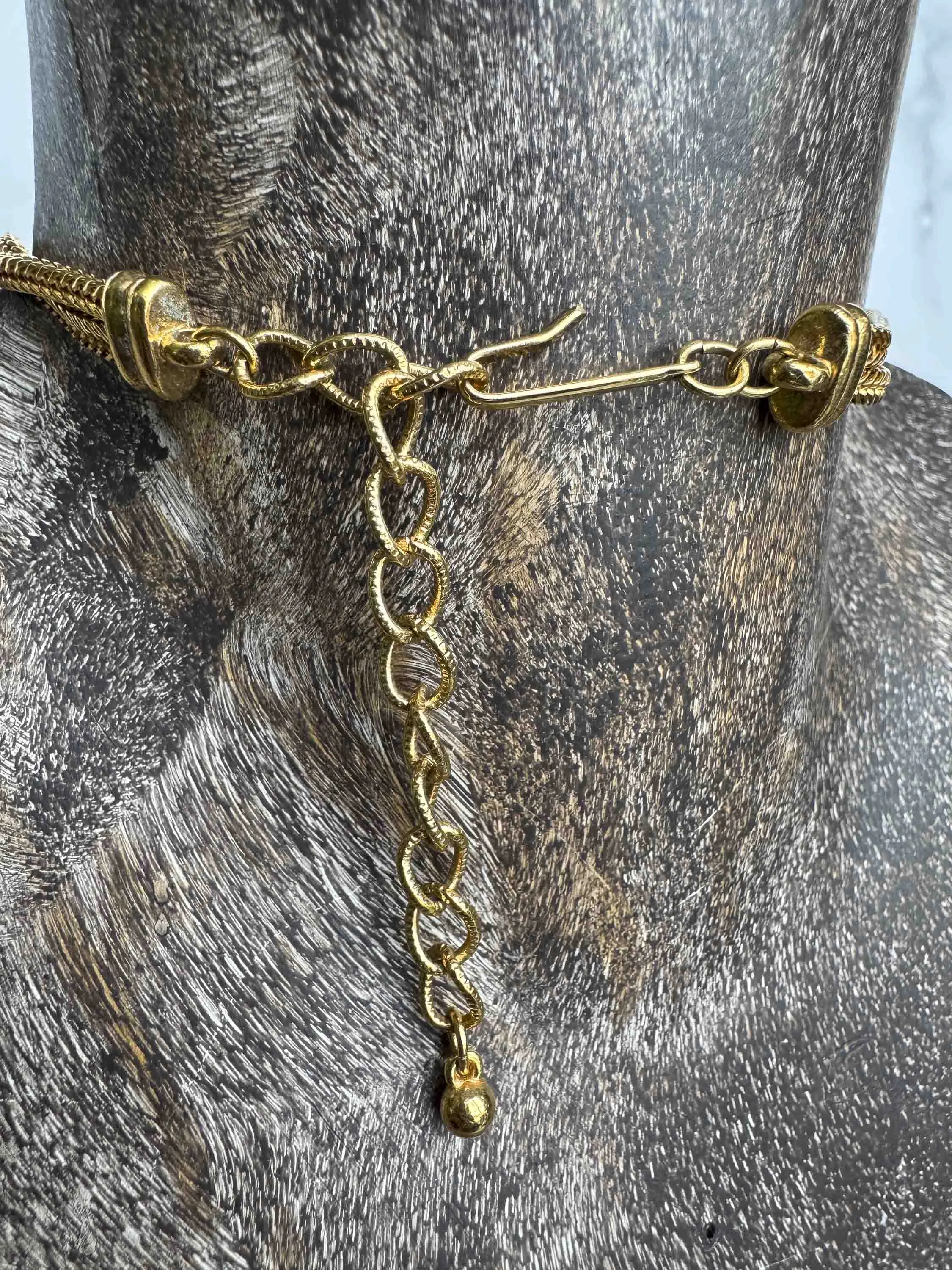 Vintage Gold & Silver Knot Chain Necklace