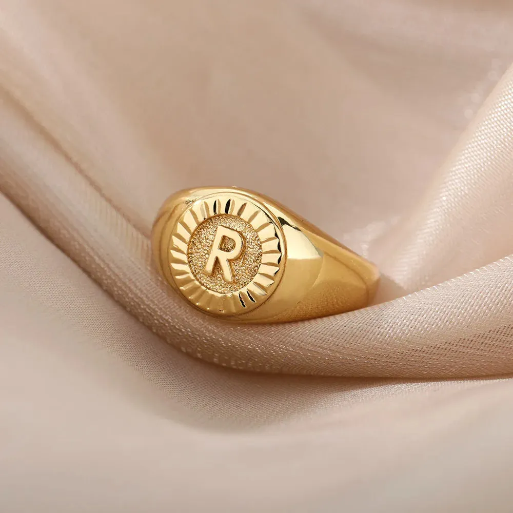 Vintage Initial Rings