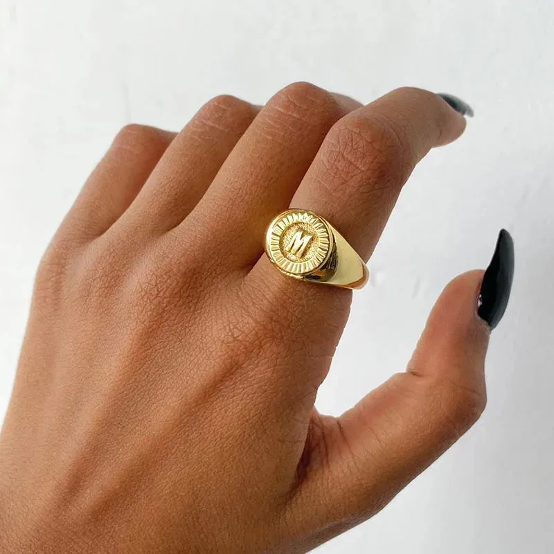 Vintage Initial Rings