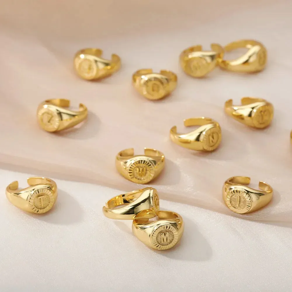Vintage Initial Rings