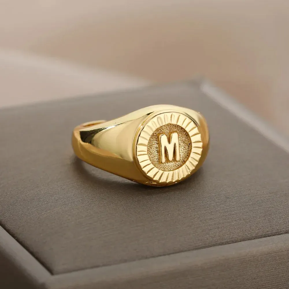 Vintage Initial Rings