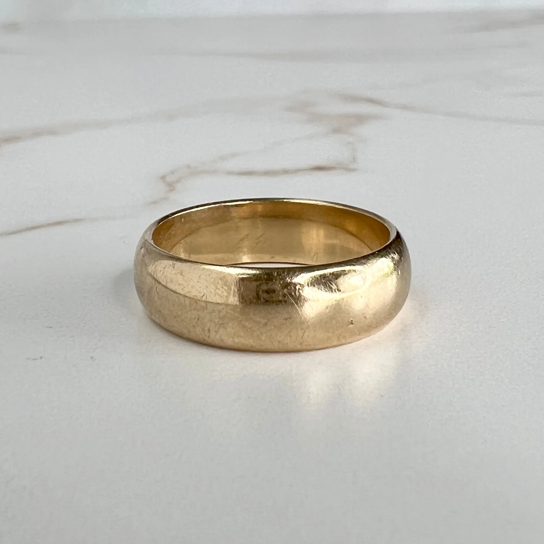 Vintage JR Wood and Sons Wide Band 14k