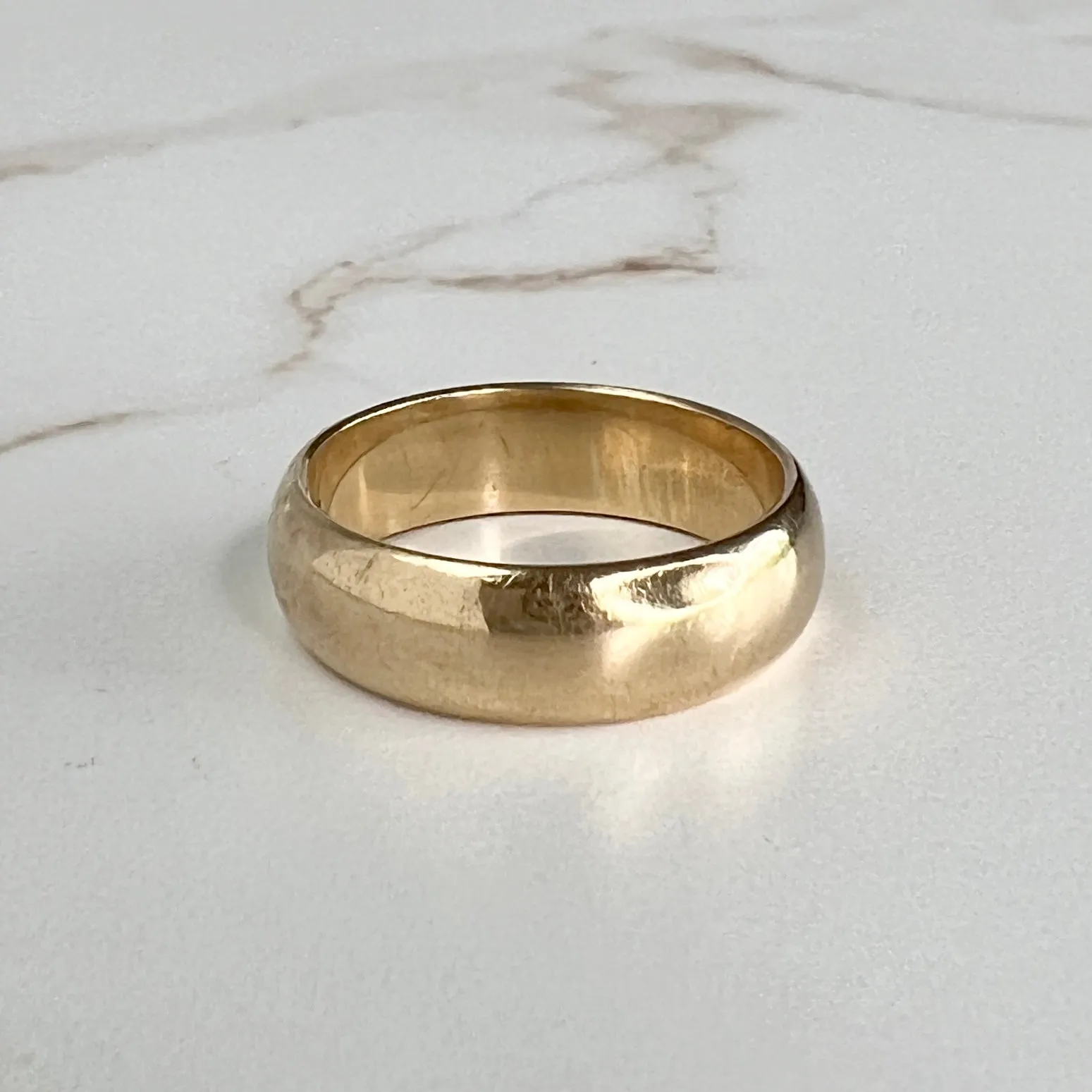 Vintage JR Wood and Sons Wide Band 14k