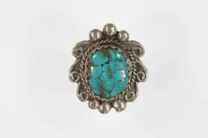 Vintage Navajo Sterling Silver & Turquoise Ring Size 8