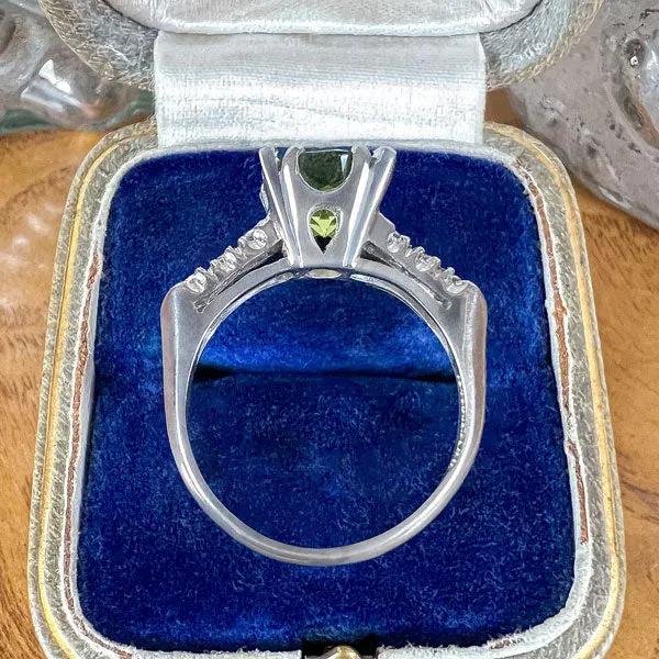 Vintage Peridot & Diamond Ring