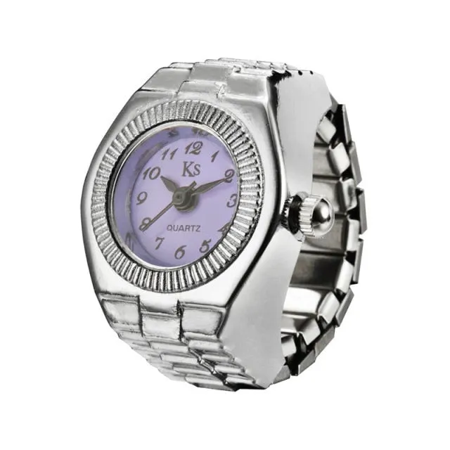 Vintage Rings Punk Elastic Stretchy Quartz Watch Rings