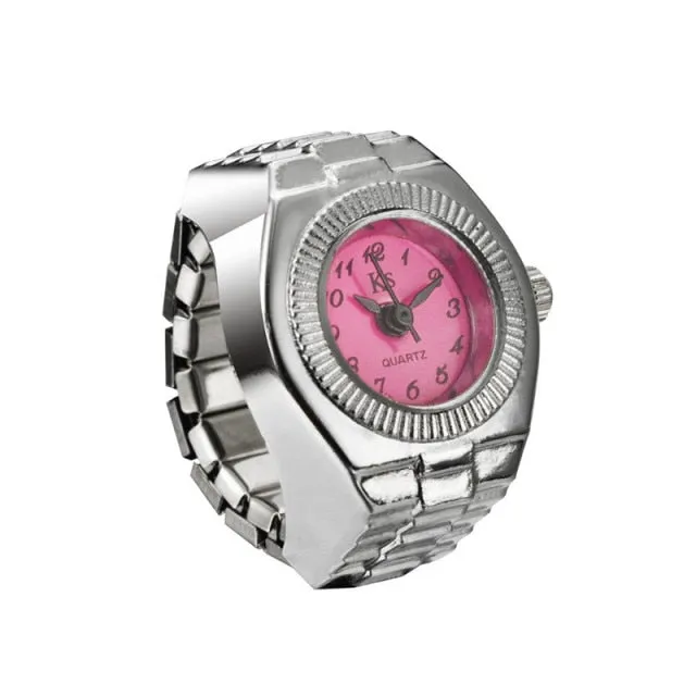 Vintage Rings Punk Elastic Stretchy Quartz Watch Rings