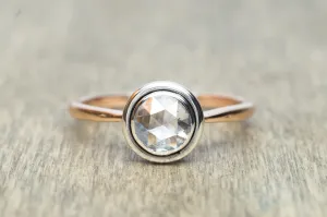 VINTAGE ROSE CUT DIAMOND SOLITAIRE IN GOLD