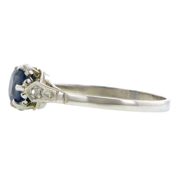 Vintage Sapphire & Diamond Ring