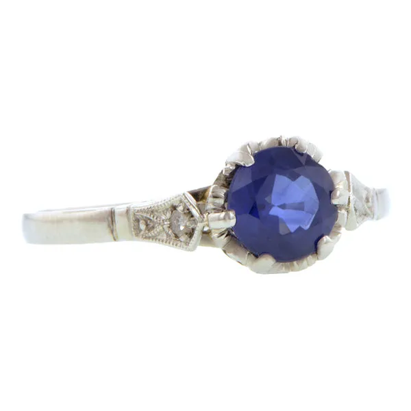 Vintage Sapphire & Diamond Ring
