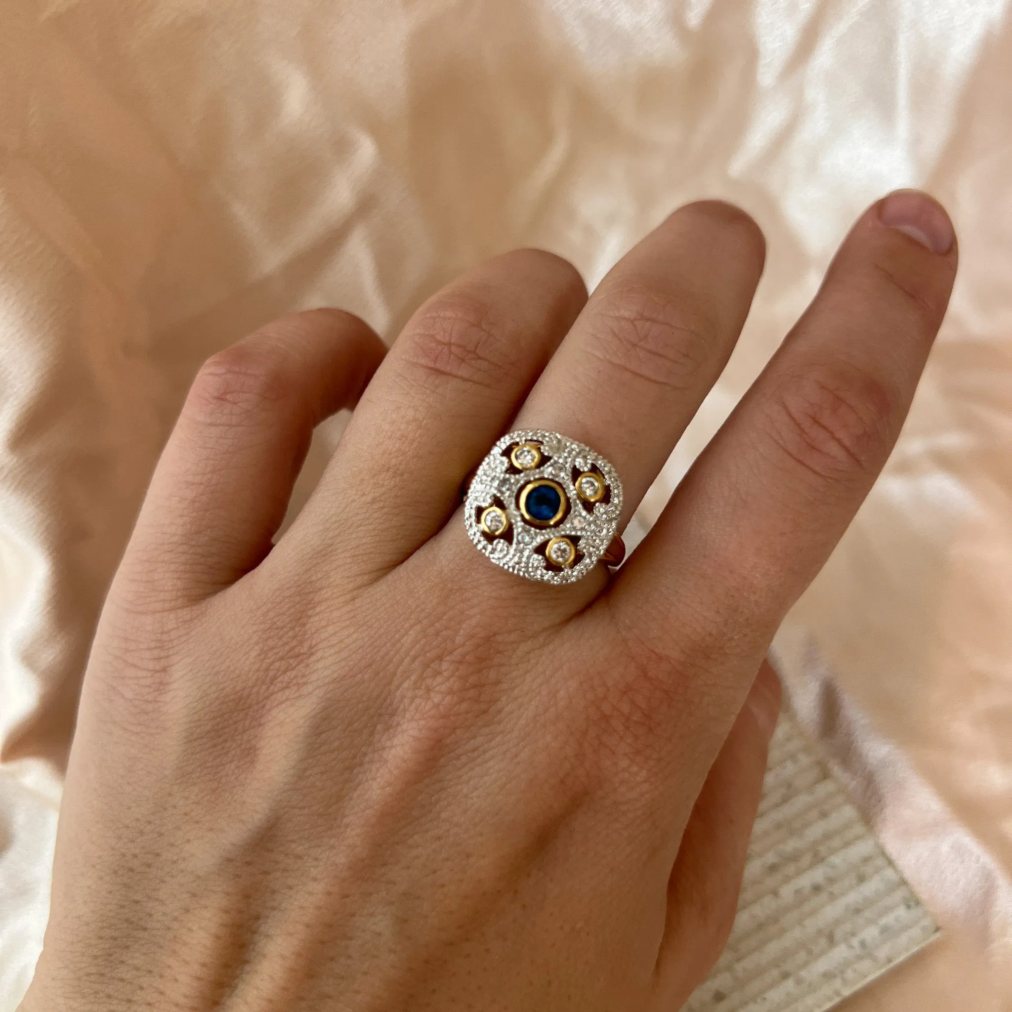 Vintage Sapphire Glam Ring