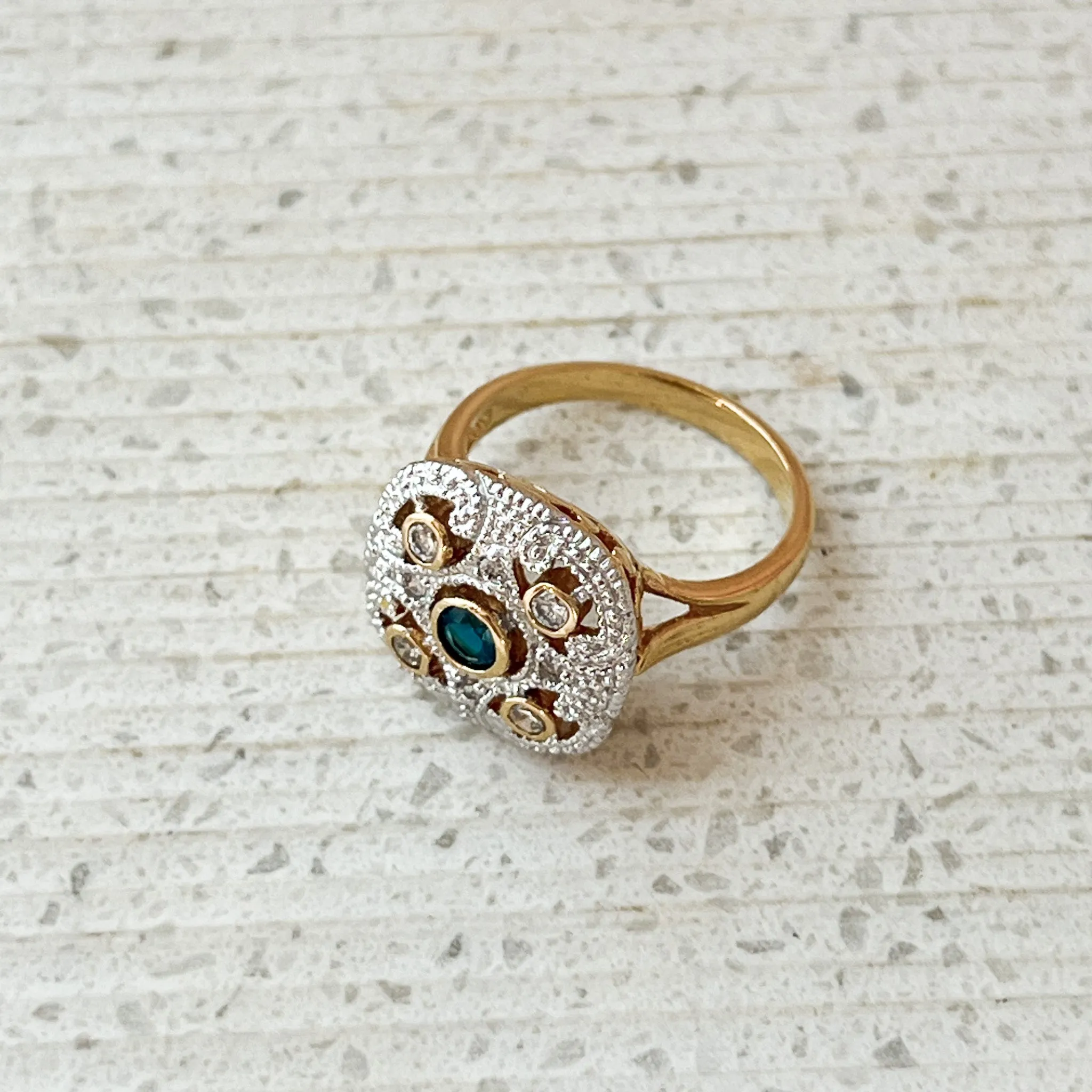 Vintage Sapphire Glam Ring