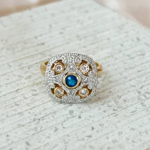 Vintage Sapphire Glam Ring