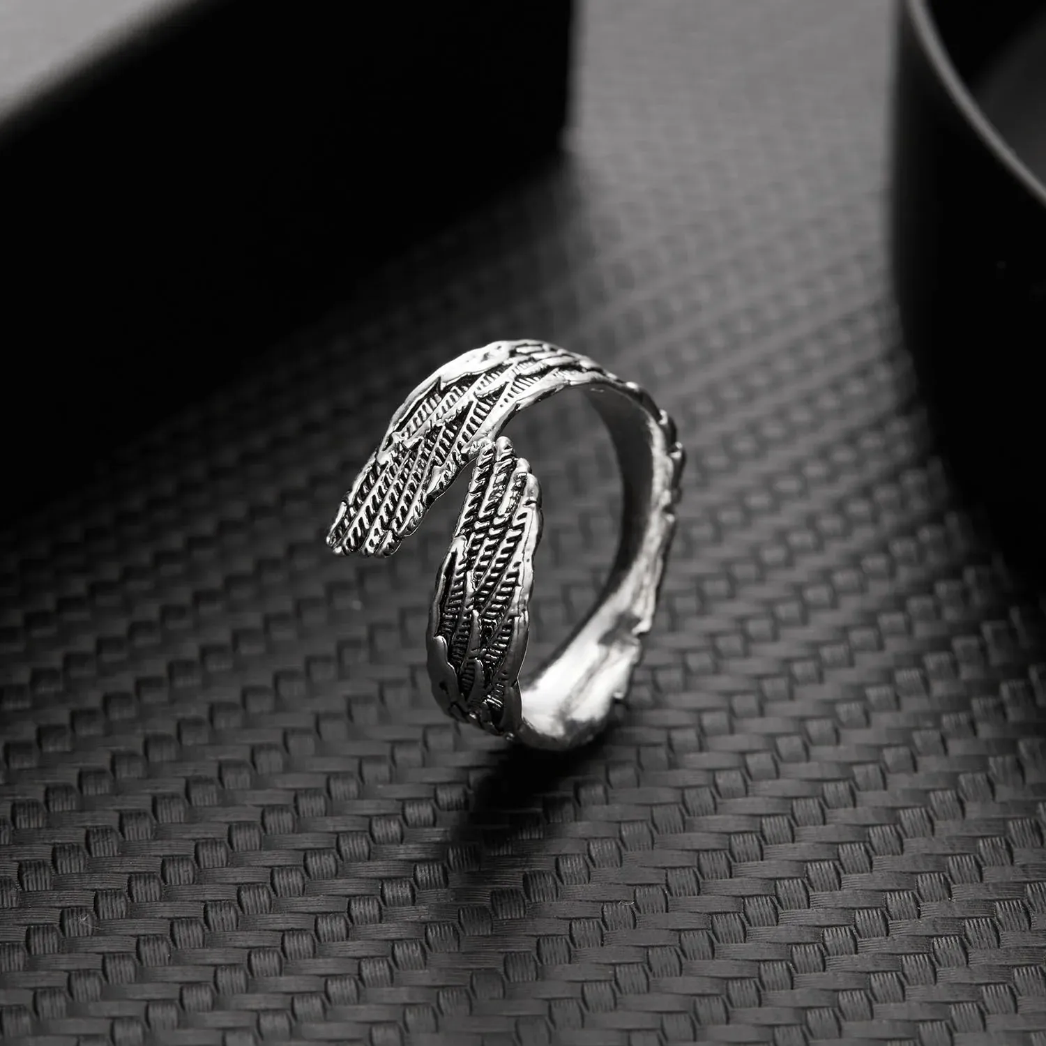 Vintage Silver Boho Butterfly Ring, Owl Angel Wing Silver Ring, Boho Jewelry