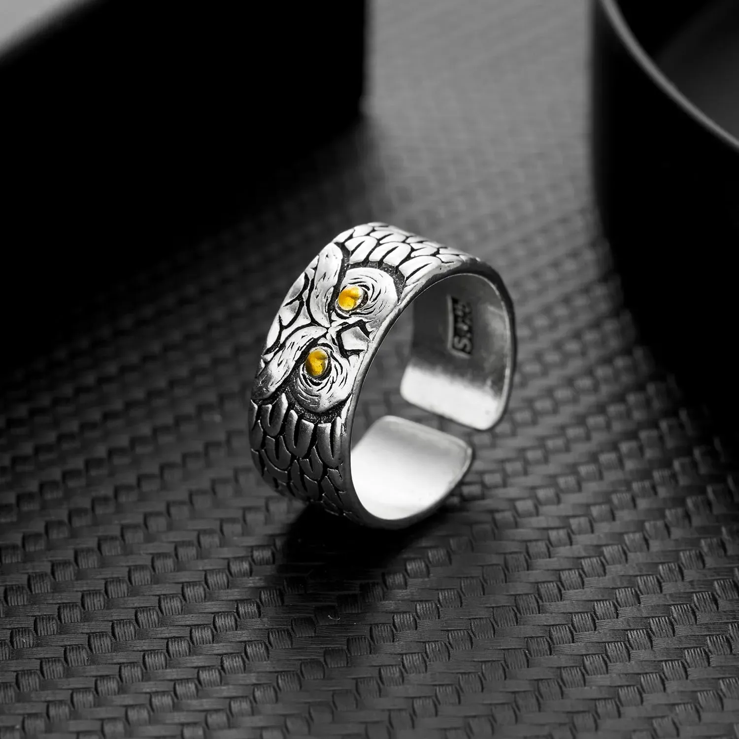 Vintage Silver Boho Butterfly Ring, Owl Angel Wing Silver Ring, Boho Jewelry