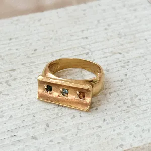 Vintage Three Stone Statement Ring