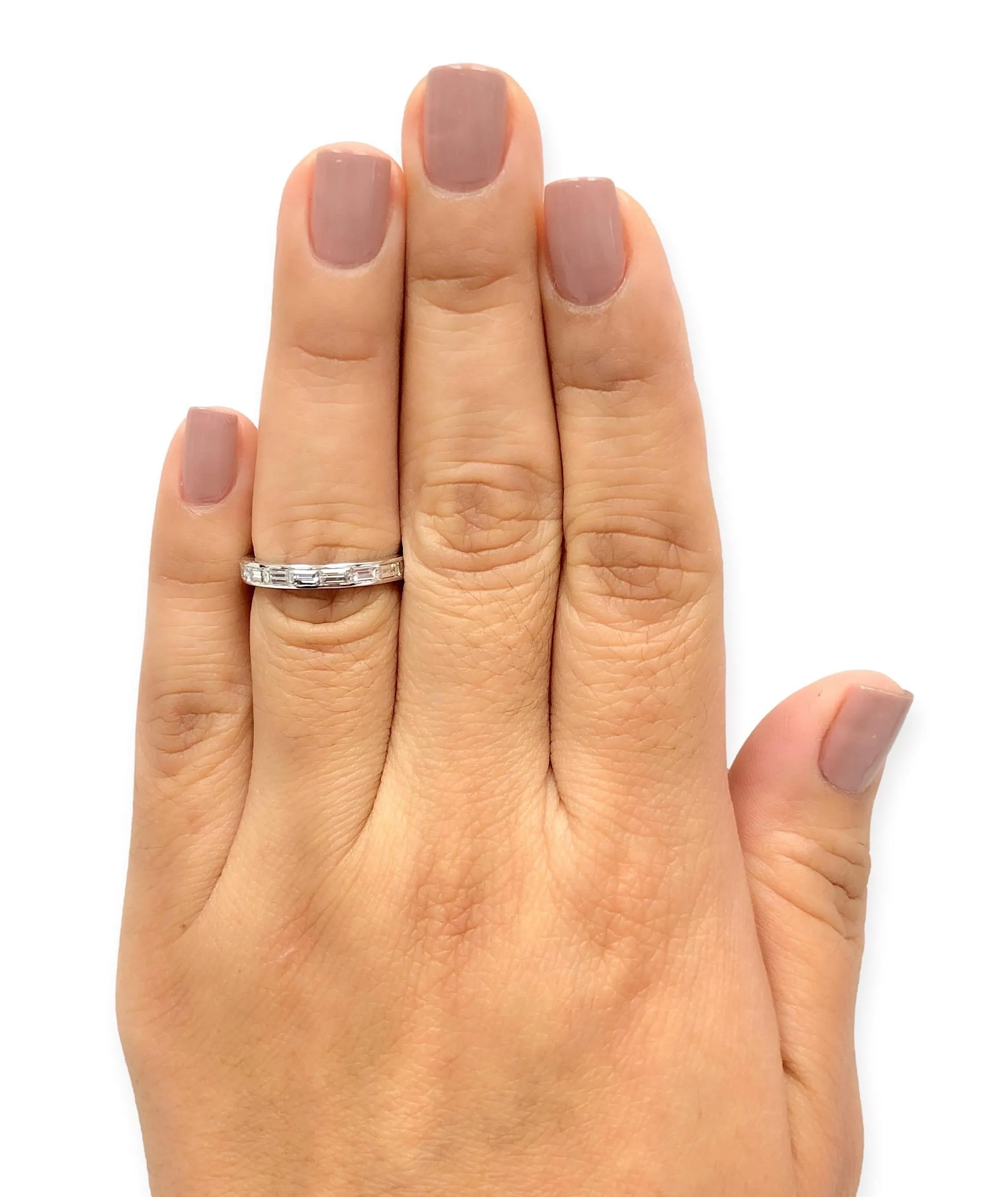 Vintage Tiffany & Co. Platinum Baguette Channel 3mm Band Ring