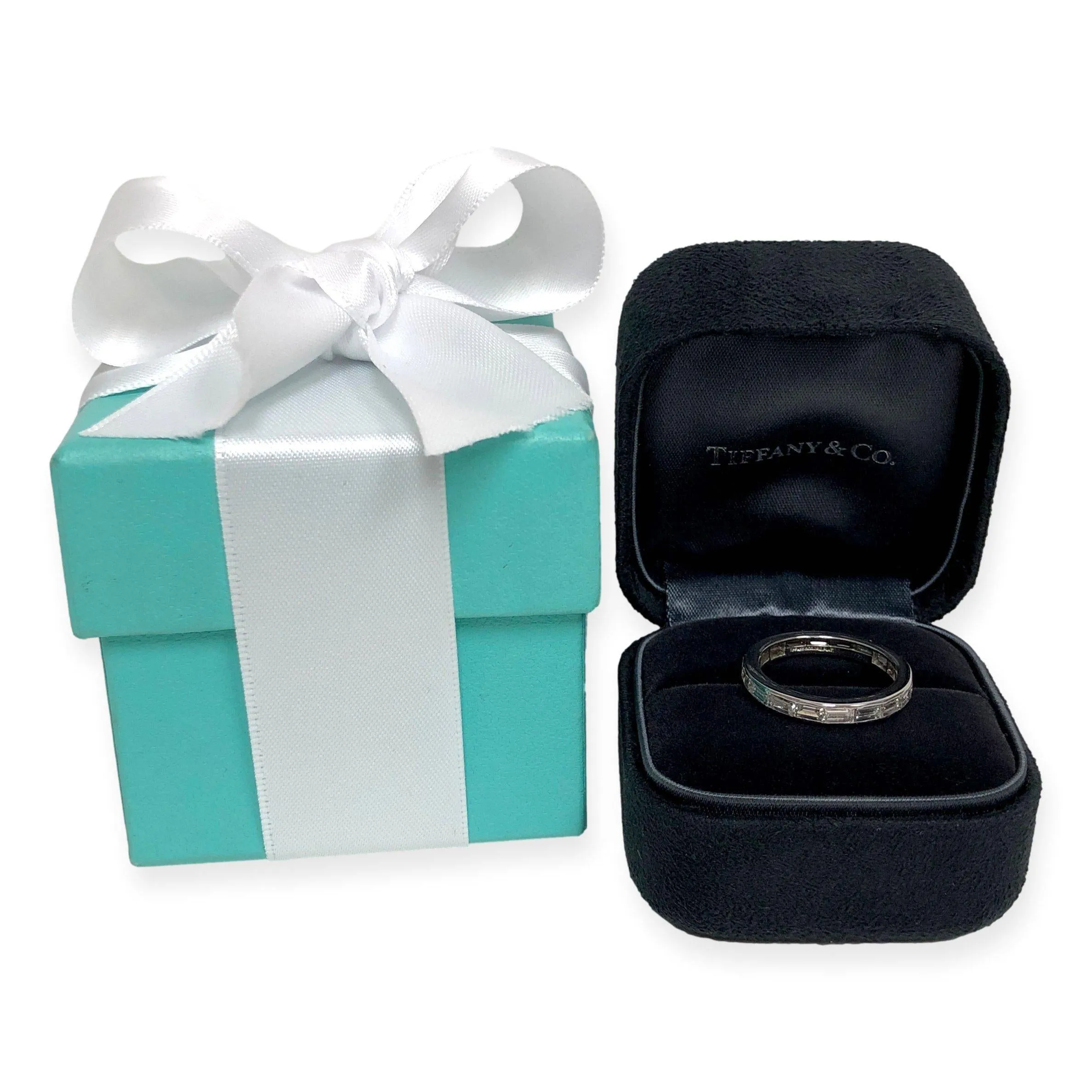 Vintage Tiffany & Co. Platinum Baguette Channel 3mm Band Ring