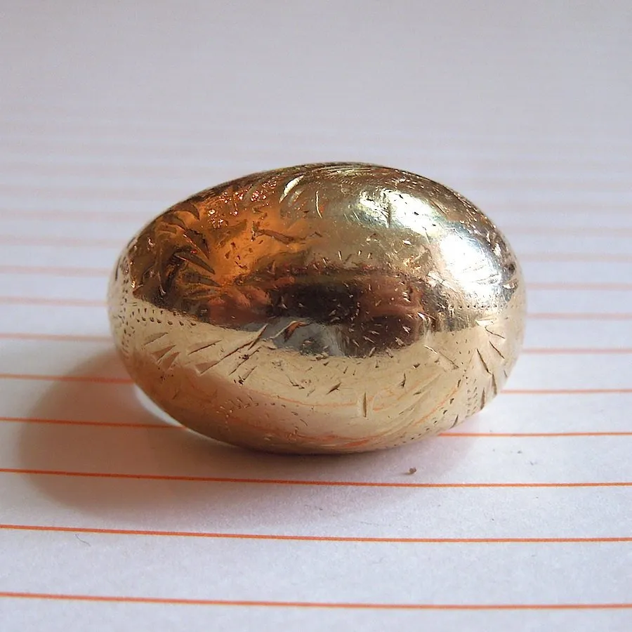 Vintage Yellow Gold Dome Ring