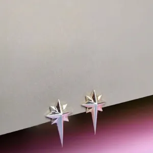 Vurchoo South Africa Silver Rising Star Stud Earrings