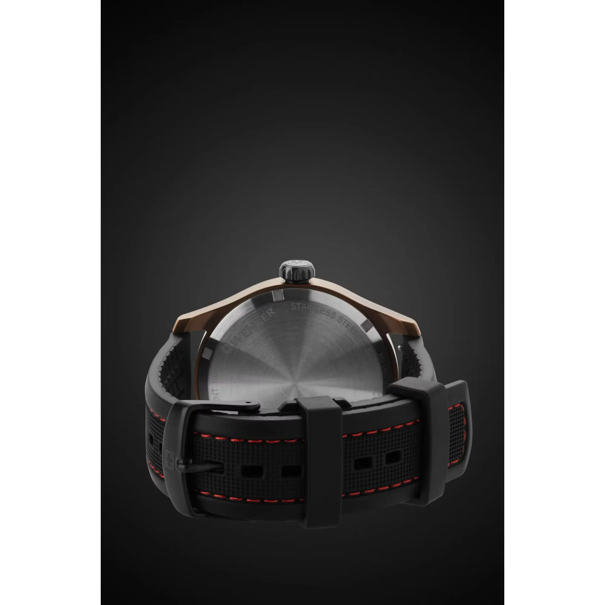 Wenger Terragraph Gents Bronze and Black Ice with Black Dial and Black Silicone Strap Watch