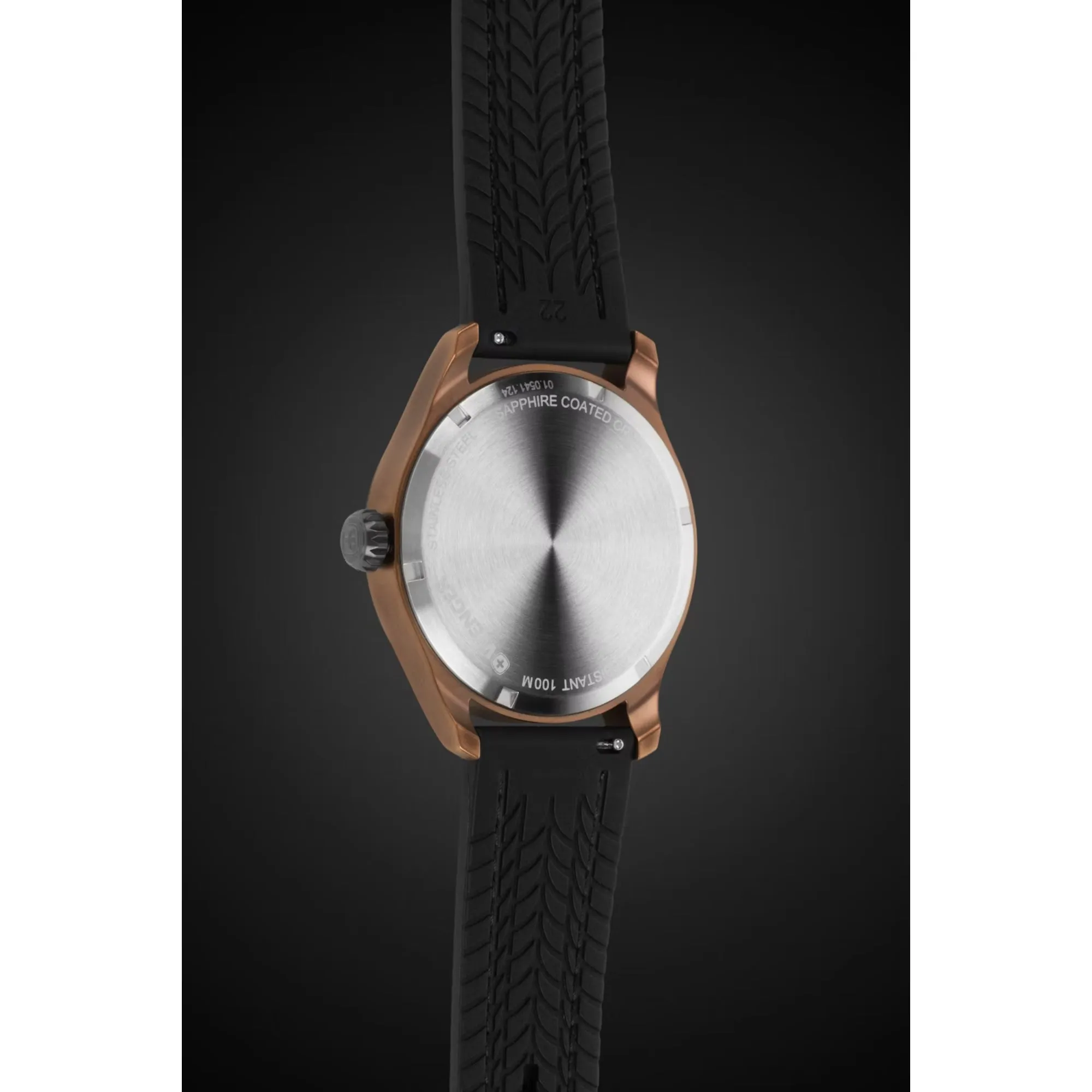 Wenger Terragraph Gents Bronze and Black Ice with Black Dial and Black Silicone Strap Watch