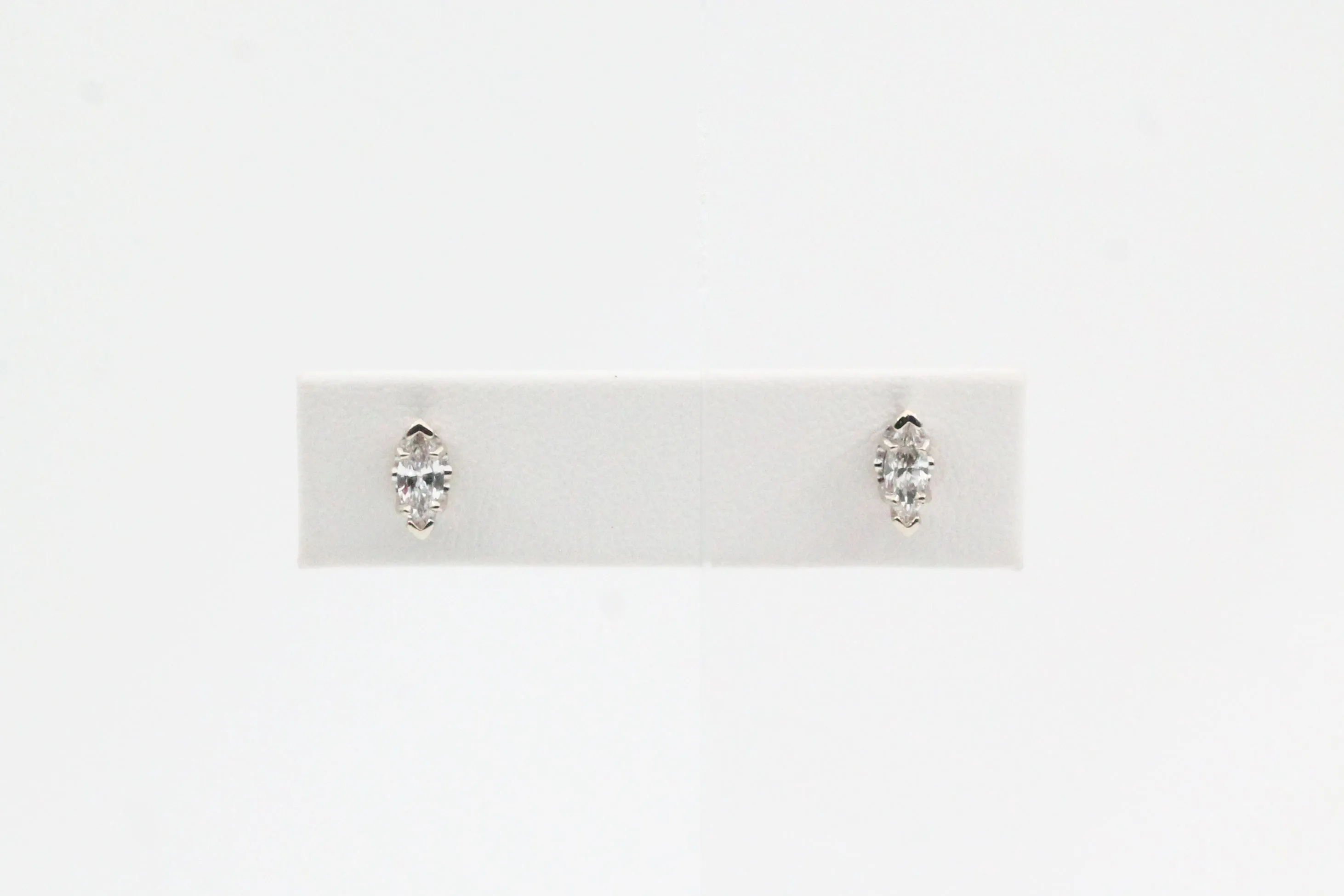 White Gold Marquise Diamond Earrings