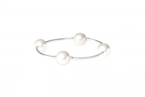 White Pearl Blessing Bracelet 7.5"