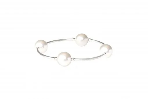 White Pearl Blessing Bracelet 7.5"