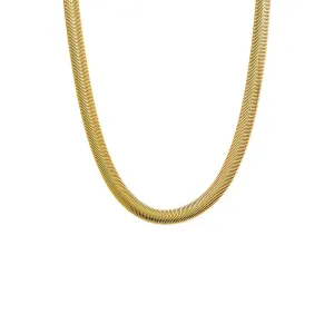 Wide Snake Chain Necklace