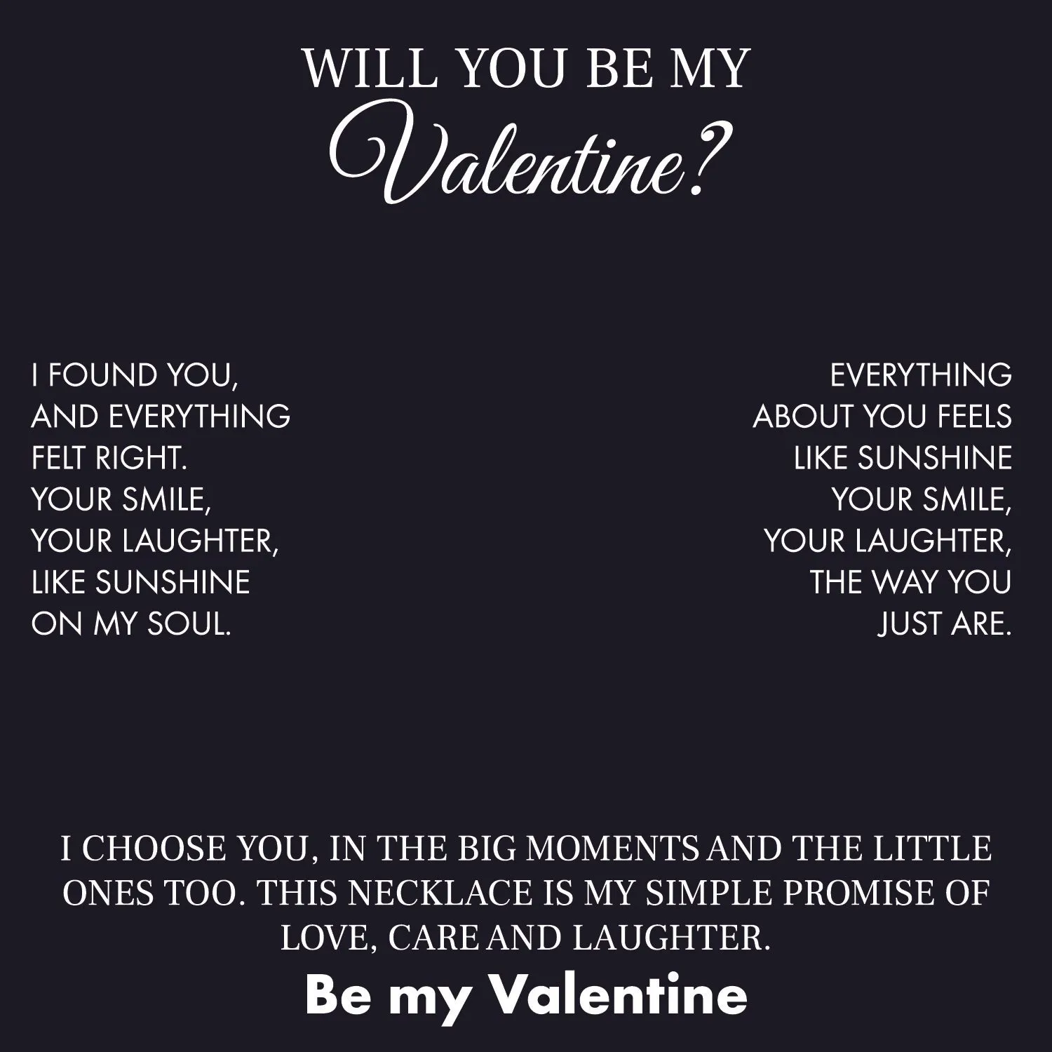 Will You Be My Valentine Card With Necklace For Men