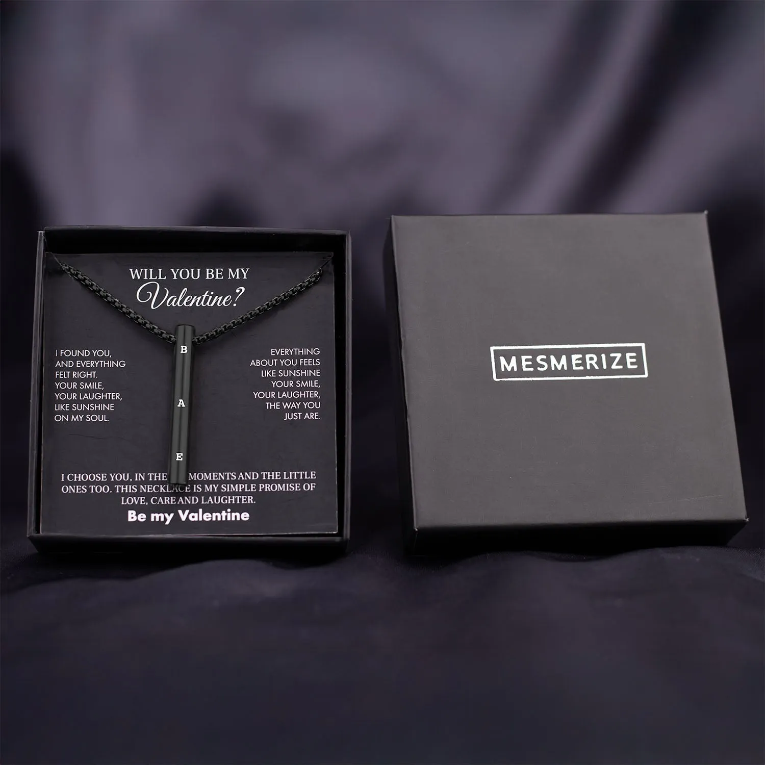 Will You Be My Valentine Card With Necklace For Men