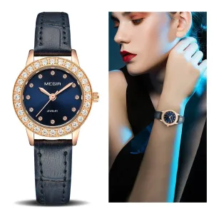 Women Luxury Watch Reloj Mujer 2019 MEGIR Twinkly Small Women Watches Rose Gold Free Shipping Damen Uhren Montres Femme Dropship