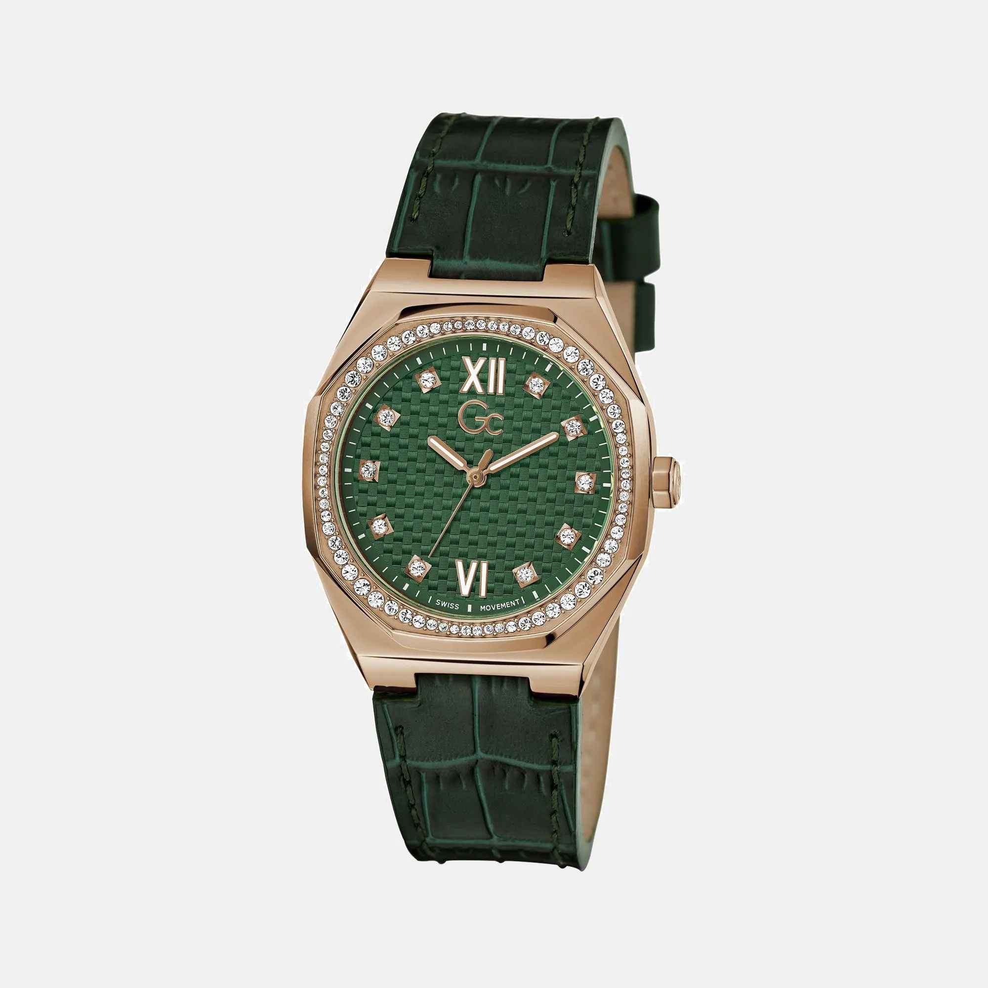 Women's Green Analog Genuine Leather Watch Z25004L9MF