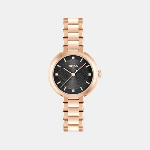 Women's Quartz Analog Black Dial Stainless Steel Watch 1502760