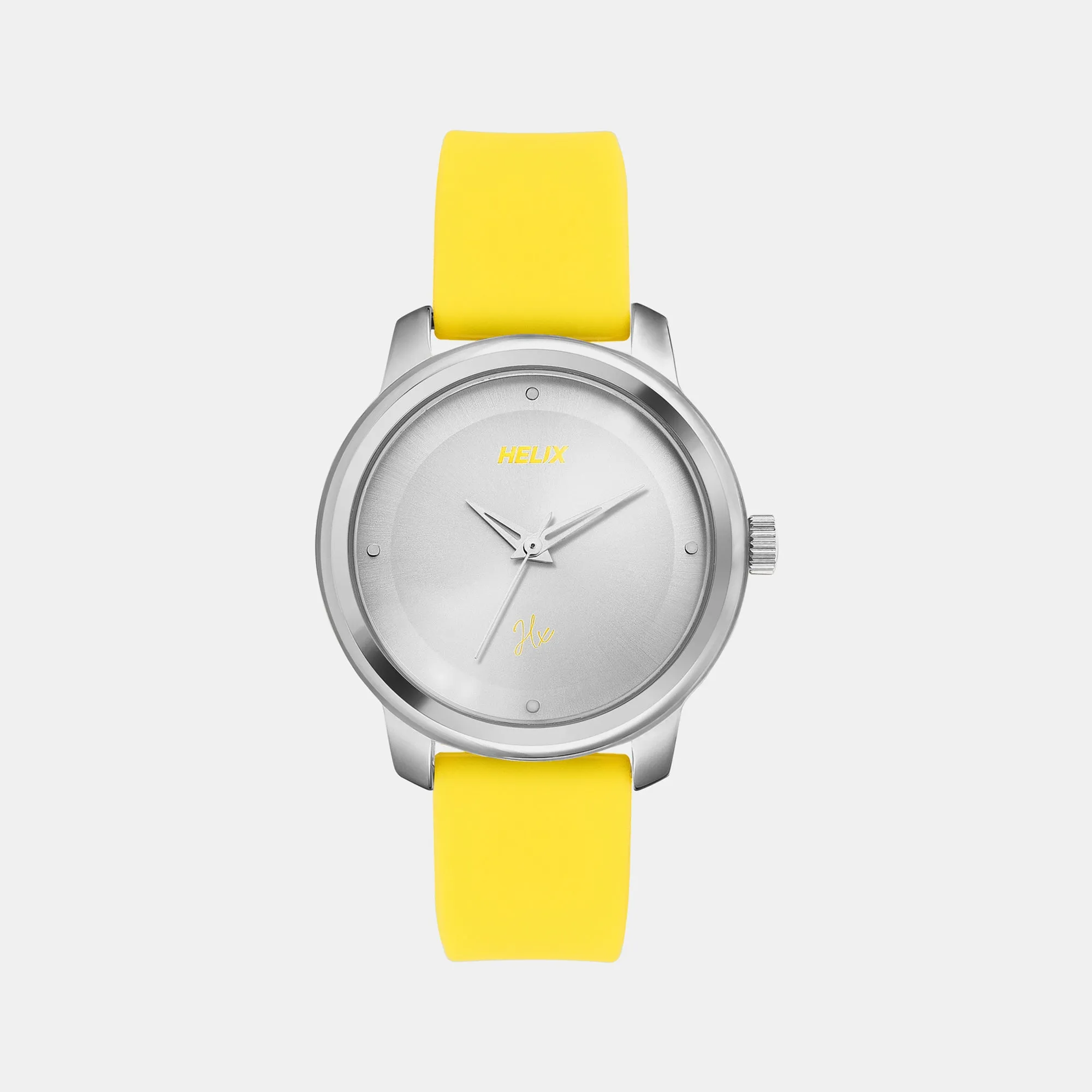 Women's Silver Dial Analog Silicone Watch TW048HL13