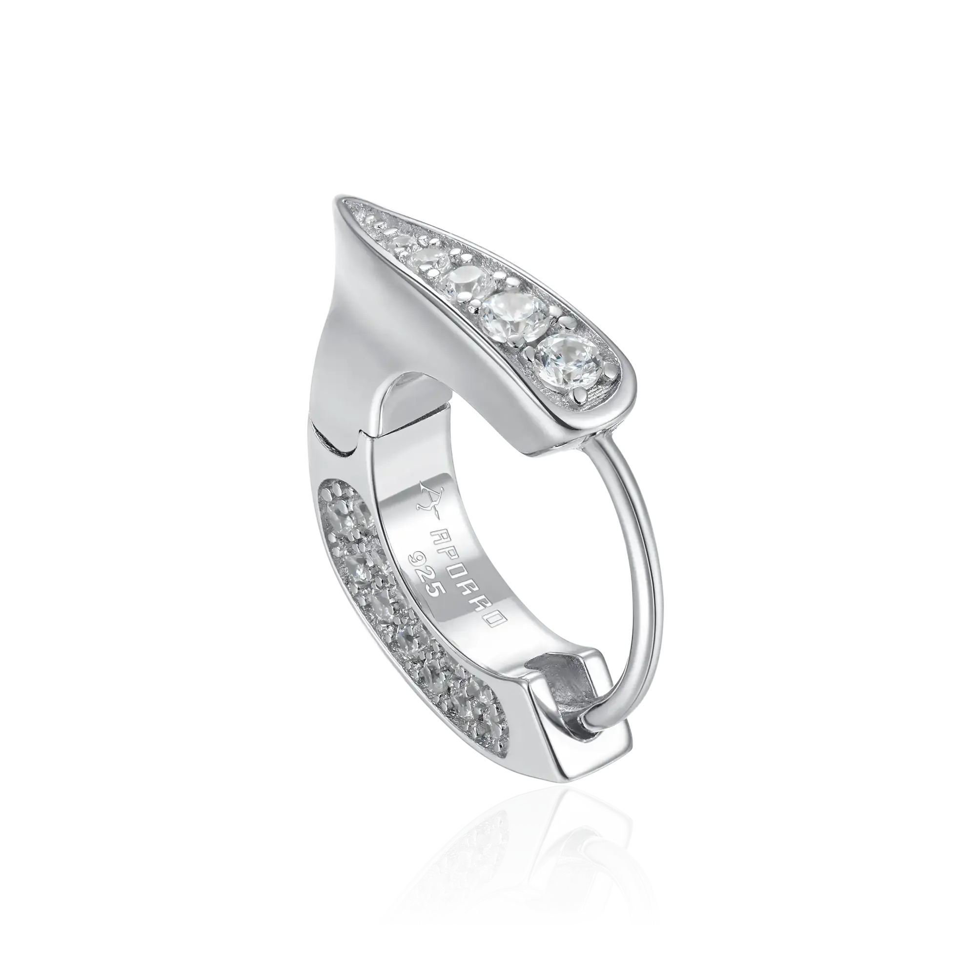 WONG Ⅱ Ridge Iced Out Hoop Earrings - Pair