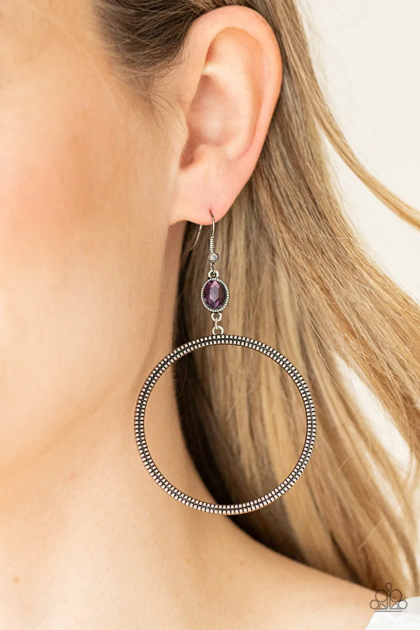 Work that Circuit Purple Paparazzi Earrings