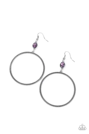 Work that Circuit Purple Paparazzi Earrings