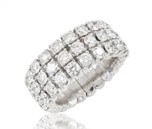 Xpandable Collection Half Way Eternity Three-Row Band